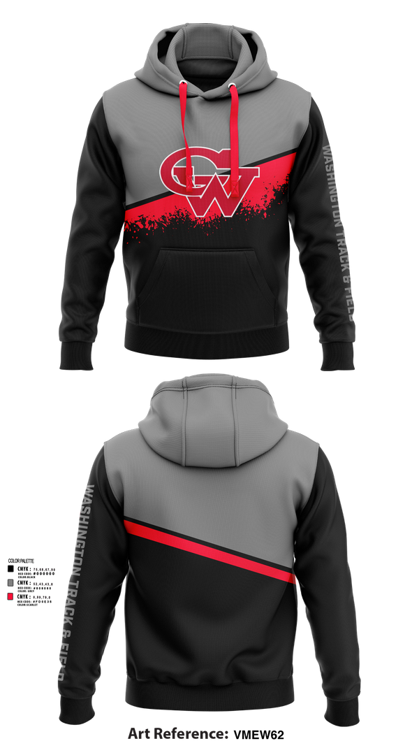 Hoodie, Washington Track & Field, Track & Field, Teamtime, Team time, sublimation, custom sports apparel, team uniforms, spirit wear, spiritwear, sports uniforms, custom shirts, team store, custom team store, fundraiser sports, apparel fundraiser