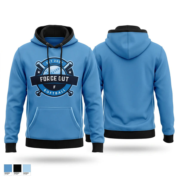 Hoodie, Force Out, Softball, Teamtime, Team time, sublimation, custom sports apparel, team uniforms, spirit wear, spiritwear, sports uniforms, custom shirts, team store, custom team store, fundraiser sports, apparel fundraiser