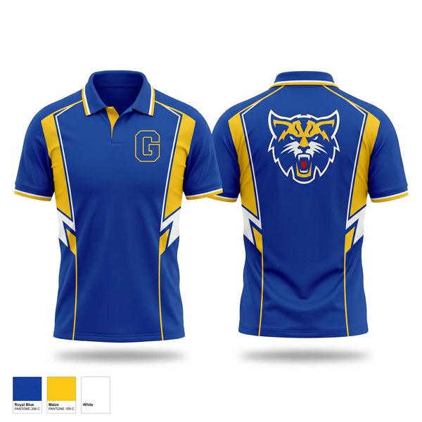 Short Sleeve Performance Polo, Wildcats, Men's Basketball, Teamtime, Team time, sublimation, custom sports apparel, team uniforms, spirit wear, spiritwear, sports uniforms, custom shirts, team store, custom team store, fundraiser sports, apparel fundraiser