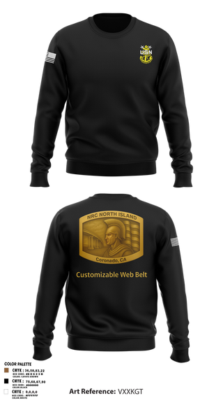 Crew Neck Sweatshirt, NRC NORTH ISLAND, Navy, Teamtime, Team time, sublimation, custom sports apparel, team uniforms, spirit wear, spiritwear, sports uniforms, custom shirts, team store, custom team store, fundraiser sports, apparel fundraiser