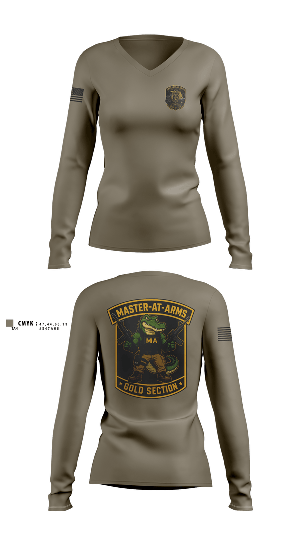 Womens Long Sleeve Vneck Shirt, NAVSTA MAYPORT, Navy, Teamtime, Team time, sublimation, custom sports apparel, team uniforms, spirit wear, spiritwear, sports uniforms, custom shirts, team store, custom team store, fundraiser sports, apparel fundraiser