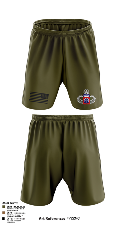HHC 82nd ABN Division 95821986 Athletic Shorts With Pockets - 1