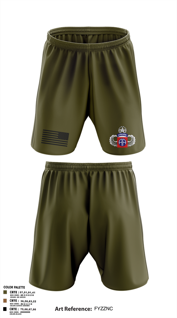 Athletic Shorts With Pockets, HHC 82nd ABN Division, , Teamtime, Team time, sublimation, custom sports apparel, team uniforms, spirit wear, spiritwear, sports uniforms, custom shirts, team store, custom team store, fundraiser sports, apparel fundraiser