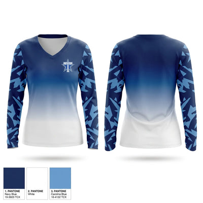 Telstar High School Basketball 69194889 Women's Long Sleeve V-neck Shirt - 1