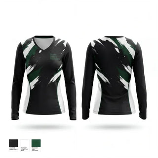 Womens Long Sleeve Vneck Shirt, Texas Dance Travelers, Cheer, Teamtime, Team time, sublimation, custom sports apparel, team uniforms, spirit wear, spiritwear, sports uniforms, custom shirts, team store, custom team store, fundraiser sports, apparel fundraiser