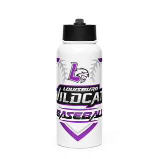 Louisburg Wildcats Stainless Steel Water Bottle with a Straw Lid
