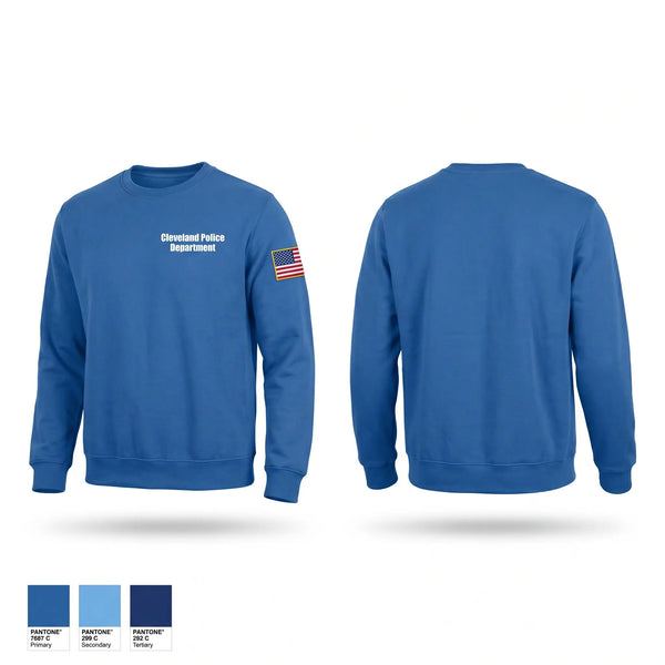 Crew Neck Sweatshirt, Cleveland Police Department, Police, Teamtime, Team time, sublimation, custom sports apparel, team uniforms, spirit wear, spiritwear, sports uniforms, custom shirts, team store, custom team store, fundraiser sports, apparel fundraiser