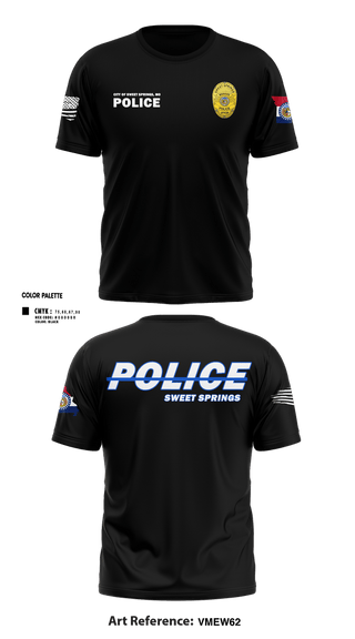 Short Sleeve Performance Shirt, Sweet Springs, Police, Teamtime, Team time, sublimation, custom sports apparel, team uniforms, spirit wear, spiritwear, sports uniforms, custom shirts, team store, custom team store, fundraiser sports, apparel fundraiser
