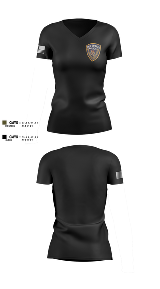 Womens Short Sleeve Vneck Shirt, Ohkay Owingeh police, Police, Teamtime, Team time, sublimation, custom sports apparel, team uniforms, spirit wear, spiritwear, sports uniforms, custom shirts, team store, custom team store, fundraiser sports, apparel fundraiser