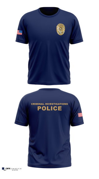 Old School Cotton Feel Shirt, Criminal Investigations, Police, Teamtime, Team time, sublimation, custom sports apparel, team uniforms, spirit wear, spiritwear, sports uniforms, custom shirts, team store, custom team store, fundraiser sports, apparel fundraiser