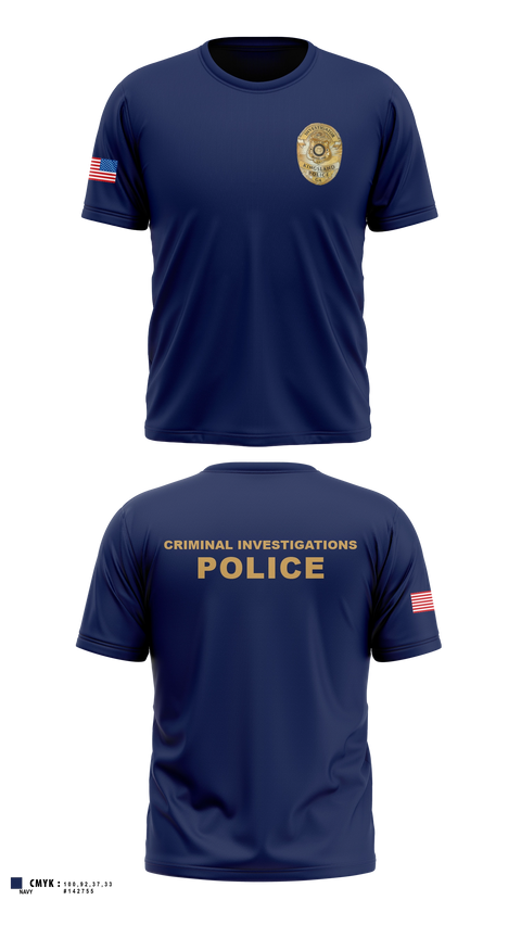 Old School Cotton Feel Shirt, Criminal Investigations, Police, Teamtime, Team time, sublimation, custom sports apparel, team uniforms, spirit wear, spiritwear, sports uniforms, custom shirts, team store, custom team store, fundraiser sports, apparel fundraiser