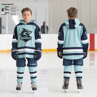 Hoodie, Thunder Sharks, Ice Hockey, Teamtime, Team time, sublimation, custom sports apparel, team uniforms, spirit wear, spiritwear, sports uniforms, custom shirts, team store, custom team store, fundraiser sports, apparel fundraiser