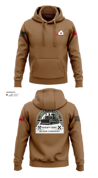 Hoodie, 1033rd Engineer Support Company, National Guard, Teamtime, Team time, sublimation, custom sports apparel, team uniforms, spirit wear, spiritwear, sports uniforms, custom shirts, team store, custom team store, fundraiser sports, apparel fundraiser