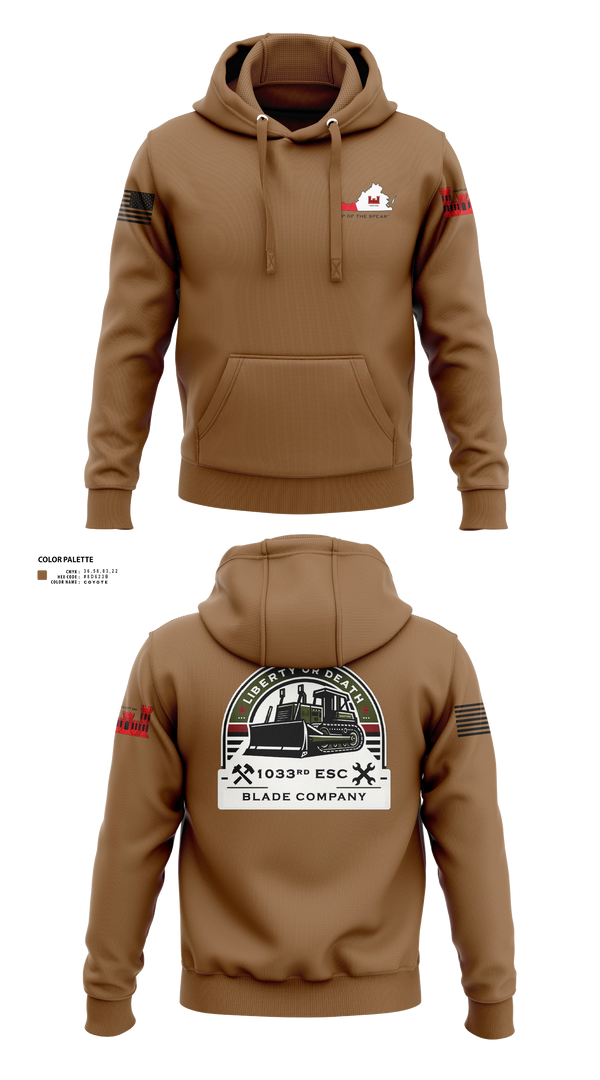 Hoodie, 1033rd Engineer Support Company, National Guard, Teamtime, Team time, sublimation, custom sports apparel, team uniforms, spirit wear, spiritwear, sports uniforms, custom shirts, team store, custom team store, fundraiser sports, apparel fundraiser