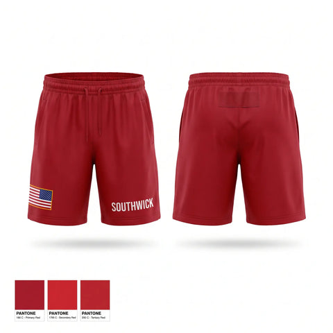 Athletic Shorts With Pockets, Southwick, Fire Department, Teamtime, Team time, sublimation, custom sports apparel, team uniforms, spirit wear, spiritwear, sports uniforms, custom shirts, team store, custom team store, fundraiser sports, apparel fundraiser
