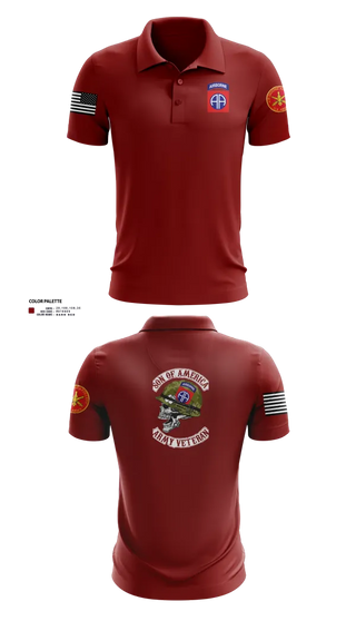 Short Sleeve Performance Polo, 82d ABN DIV, , Teamtime, Team time, sublimation, custom sports apparel, team uniforms, spirit wear, spiritwear, sports uniforms, custom shirts, team store, custom team store, fundraiser sports, apparel fundraiser