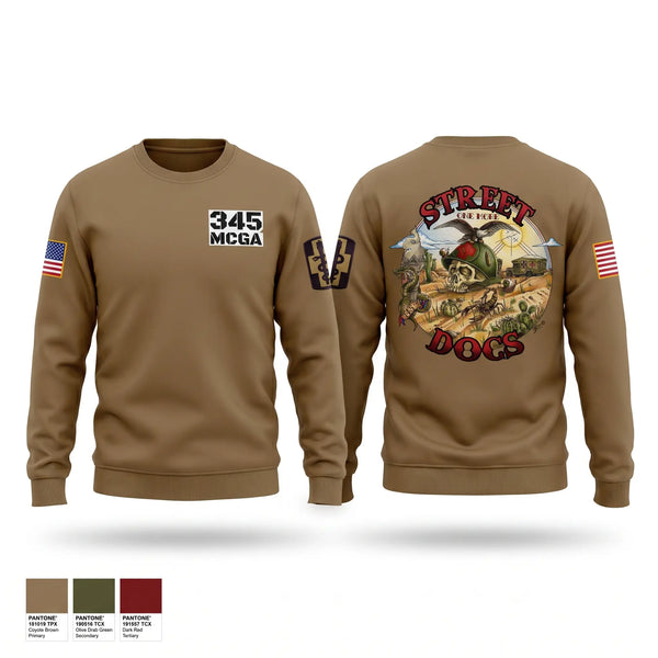 Crew Neck Sweatshirt, 345th MCGA, Army, Teamtime, Team time, sublimation, custom sports apparel, team uniforms, spirit wear, spiritwear, sports uniforms, custom shirts, team store, custom team store, fundraiser sports, apparel fundraiser