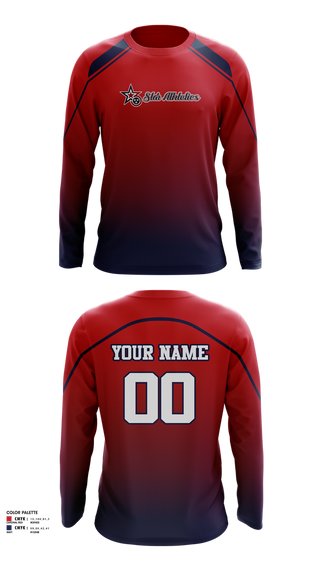 Long Sleeve Performance Shirt, Three Star Athletics, Baseball, Teamtime, Team time, sublimation, custom sports apparel, team uniforms, spirit wear, spiritwear, sports uniforms, custom shirts, team store, custom team store, fundraiser sports, apparel fundraiser