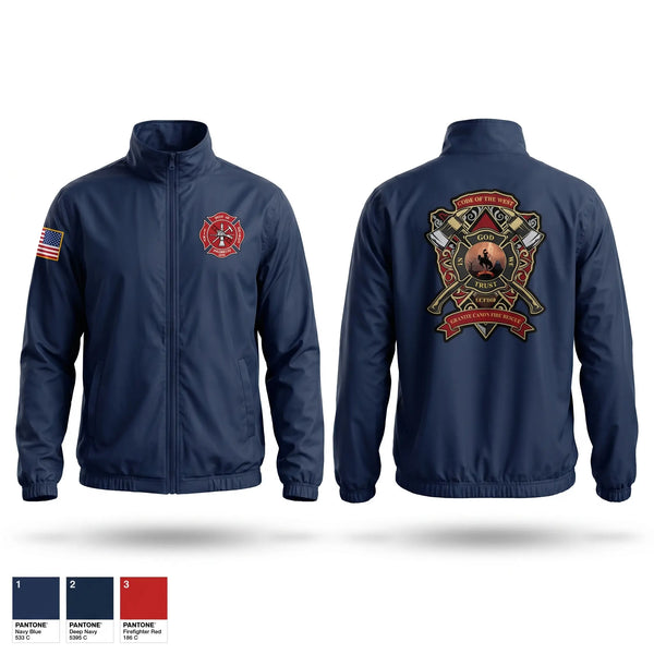 Windbreaker, LCFD 10, Fire Department, Teamtime, Team time, sublimation, custom sports apparel, team uniforms, spirit wear, spiritwear, sports uniforms, custom shirts, team store, custom team store, fundraiser sports, apparel fundraiser