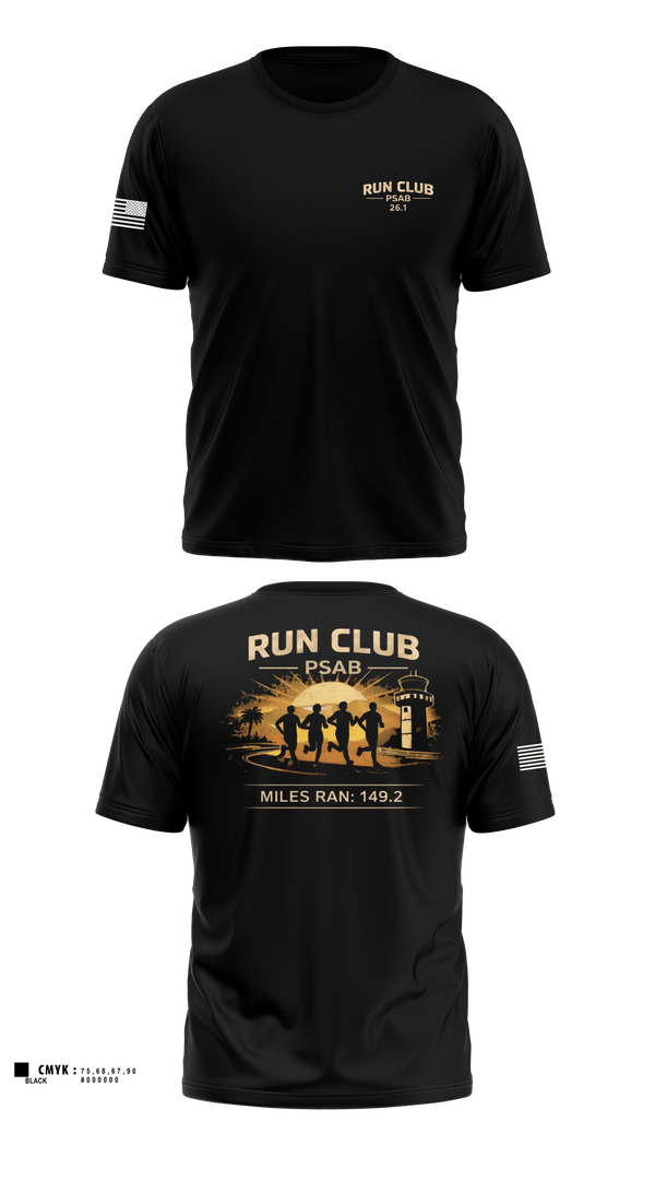 Short Sleeve Performance Shirt, RUN CLUB (PSAB), Air Force, Teamtime, Team time, sublimation, custom sports apparel, team uniforms, spirit wear, spiritwear, sports uniforms, custom shirts, team store, custom team store, fundraiser sports, apparel fundraiser