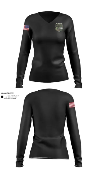 Womens Long Sleeve Vneck Shirt, Platoon B Central Nights, Police, Teamtime, Team time, sublimation, custom sports apparel, team uniforms, spirit wear, spiritwear, sports uniforms, custom shirts, team store, custom team store, fundraiser sports, apparel fundraiser