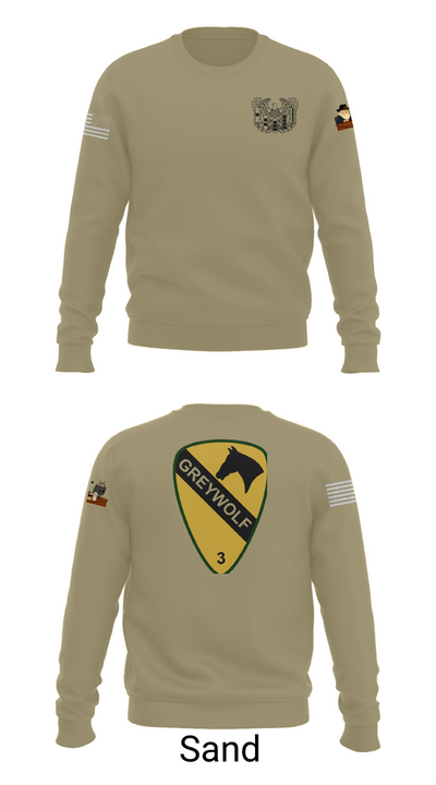 1st cav Div 3abct 85829502 Crew Neck Sweatshirt - 85