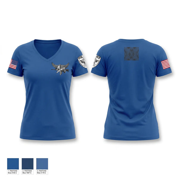 Womens Short Sleeve Vneck Shirt, Rockford Police S.R.T., Police, Teamtime, Team time, sublimation, custom sports apparel, team uniforms, spirit wear, spiritwear, sports uniforms, custom shirts, team store, custom team store, fundraiser sports, apparel fundraiser