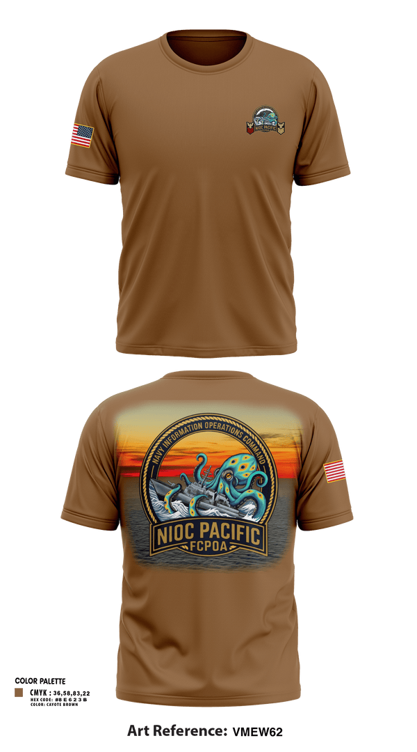 Short Sleeve Performance Shirt, NIOC Pacific FCPOA, Navy, Teamtime, Team time, sublimation, custom sports apparel, team uniforms, spirit wear, spiritwear, sports uniforms, custom shirts, team store, custom team store, fundraiser sports, apparel fundraiser