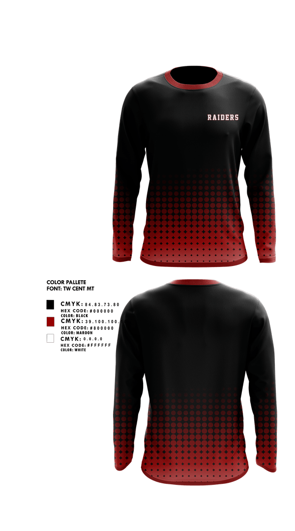 Long Sleeve Performance Shirt, Raiders, Cheer, Teamtime, Team time, sublimation, custom sports apparel, team uniforms, spirit wear, spiritwear, sports uniforms, custom shirts, team store, custom team store, fundraiser sports, apparel fundraiser