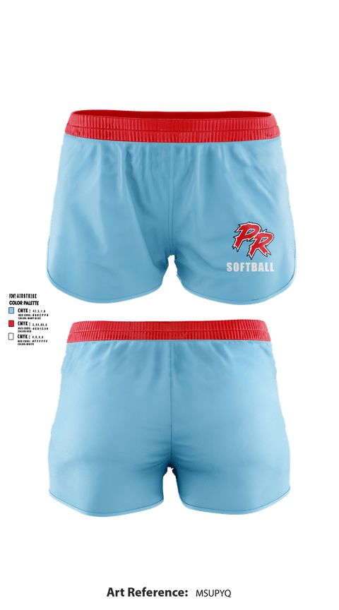 Womens Shorts, Porterville Rampage, Softball, Teamtime, Team time, sublimation, custom sports apparel, team uniforms, spirit wear, spiritwear, sports uniforms, custom shirts, team store, custom team store, fundraiser sports, apparel fundraiser