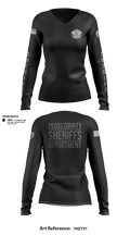 Pecos County Sheriff’s Office 17805980 Women's Long Sleeve V-neck Shirt - 51