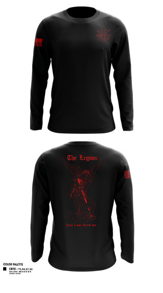 Long Sleeve Performance Shirt, The Legion / B CO / 2-5 CAV, Army, Teamtime, Team time, sublimation, custom sports apparel, team uniforms, spirit wear, spiritwear, sports uniforms, custom shirts, team store, custom team store, fundraiser sports, apparel fundraiser