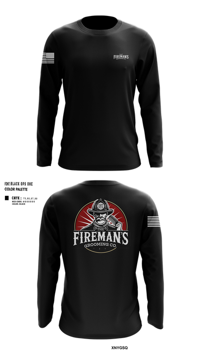 The Fireman,s Grooming Co. 4698736 Long Sleeve Performance Shirt 100