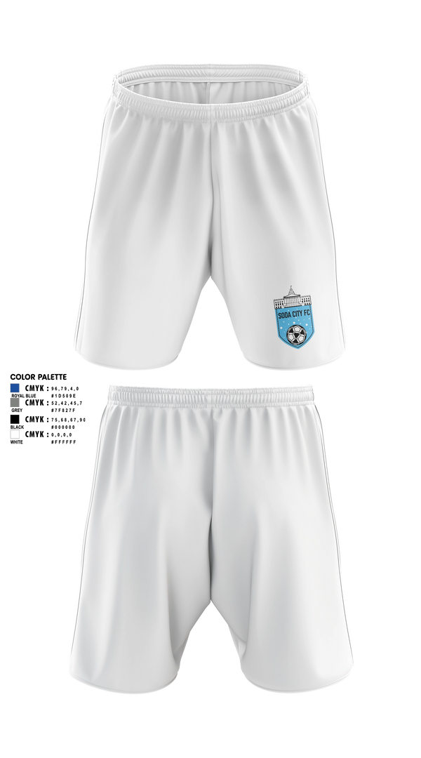 Athletic Shorts With Pockets, Soda City FC, Men's Soccer, Teamtime, Team time, sublimation, custom sports apparel, team uniforms, spirit wear, spiritwear, sports uniforms, custom shirts, team store, custom team store, fundraiser sports, apparel fundraiser