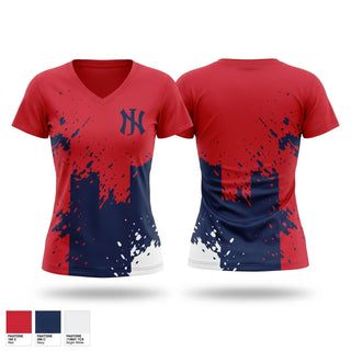Womens Short Sleeve Vneck Shirt, Indians, Baseball, Teamtime, Team time, sublimation, custom sports apparel, team uniforms, spirit wear, spiritwear, sports uniforms, custom shirts, team store, custom team store, fundraiser sports, apparel fundraiser