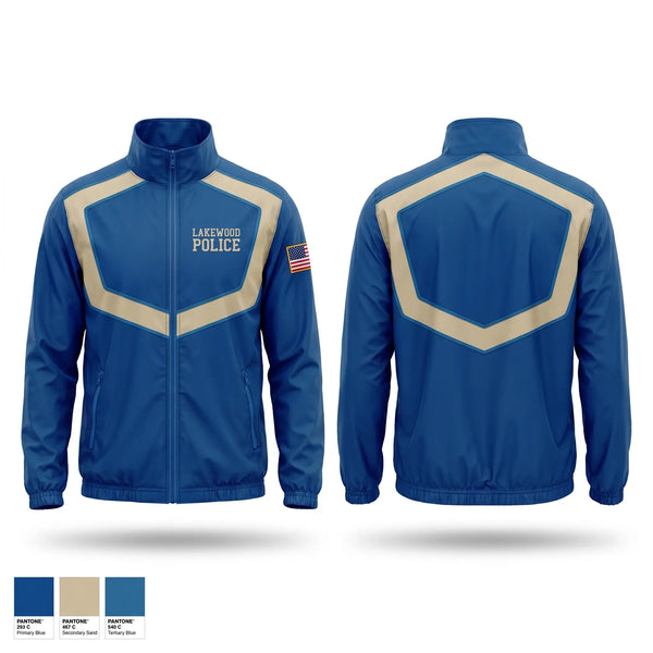 Windbreaker, Lakewood Police, Police, Teamtime, Team time, sublimation, custom sports apparel, team uniforms, spirit wear, spiritwear, sports uniforms, custom shirts, team store, custom team store, fundraiser sports, apparel fundraiser