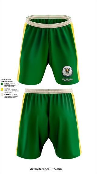 Athletic Shorts With Pockets, Seattle Eagles, Softball, Teamtime, Team time, sublimation, custom sports apparel, team uniforms, spirit wear, spiritwear, sports uniforms, custom shirts, team store, custom team store, fundraiser sports, apparel fundraiser