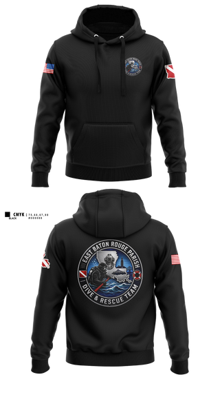 Hoodie, East Baton Rouge Parish Dive & Rescue Team, Fire Department, Teamtime, Team time, sublimation, custom sports apparel, team uniforms, spirit wear, spiritwear, sports uniforms, custom shirts, team store, custom team store, fundraiser sports, apparel fundraiser