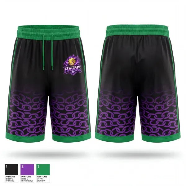 Athletic Shorts With Pockets, Purple Havoc, Softball, Teamtime, Team time, sublimation, custom sports apparel, team uniforms, spirit wear, spiritwear, sports uniforms, custom shirts, team store, custom team store, fundraiser sports, apparel fundraiser