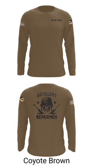 Long Sleeve Performance Shirt, ARMT 1-320th Field Artillery, Army, Teamtime, Team time, sublimation, custom sports apparel, team uniforms, spirit wear, spiritwear, sports uniforms, custom shirts, team store, custom team store, fundraiser sports, apparel fundraiser