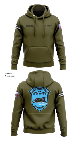 Hoodie, C Co 2-47 197th Infantry Brigade, , Teamtime, Team time, sublimation, custom sports apparel, team uniforms, spirit wear, spiritwear, sports uniforms, custom shirts, team store, custom team store, fundraiser sports, apparel fundraiser