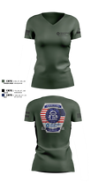 GMR Georgia Honor Guard 55401416 Women's Short Sleeve V-neck Shirt - 10