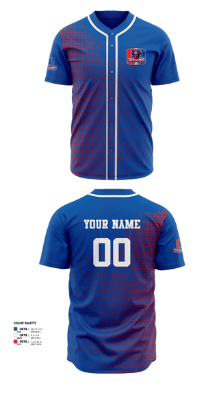 Full Button Baseball Jersey, Indiana Outlaws, Baseball, Teamtime, Team time, sublimation, custom sports apparel, team uniforms, spirit wear, spiritwear, sports uniforms, custom shirts, team store, custom team store, fundraiser sports, apparel fundraiser