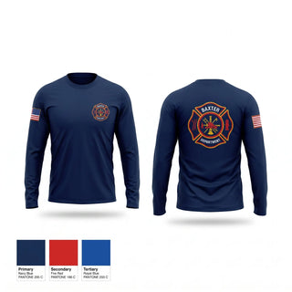 Long Sleeve Performance Shirt, Baxter Fire Department, Fire Department, Teamtime, Team time, sublimation, custom sports apparel, team uniforms, spirit wear, spiritwear, sports uniforms, custom shirts, team store, custom team store, fundraiser sports, apparel fundraiser