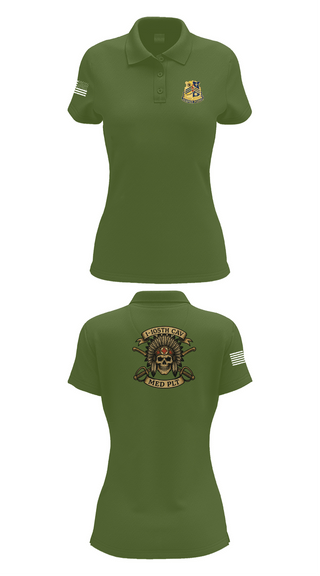Womens Short Sleeve Performance Polo, 1-105th cavalry, Army, Teamtime, Team time, sublimation, custom sports apparel, team uniforms, spirit wear, spiritwear, sports uniforms, custom shirts, team store, custom team store, fundraiser sports, apparel fundraiser