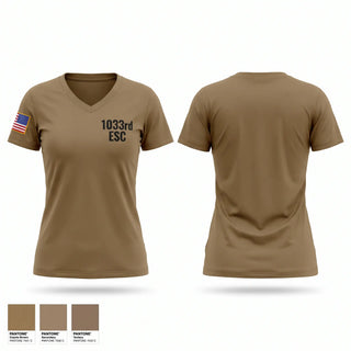 Womens Short Sleeve Vneck Shirt, 1033rd ESC, Army, Teamtime, Team time, sublimation, custom sports apparel, team uniforms, spirit wear, spiritwear, sports uniforms, custom shirts, team store, custom team store, fundraiser sports, apparel fundraiser