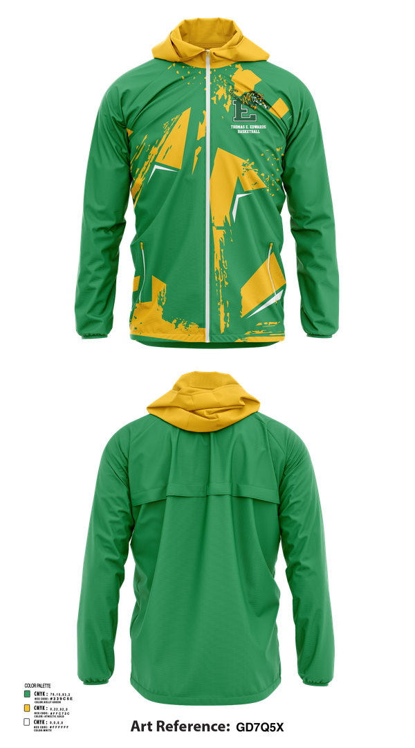 Windbreaker, Thomas E. Edwards Basketball, Men's Basketball, Teamtime, Team time, sublimation, custom sports apparel, team uniforms, spirit wear, spiritwear, sports uniforms, custom shirts, team store, custom team store, fundraiser sports, apparel fundraiser