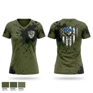 Womens Short Sleeve Vneck Shirt, High Profile Security, Police, Teamtime, Team time, sublimation, custom sports apparel, team uniforms, spirit wear, spiritwear, sports uniforms, custom shirts, team store, custom team store, fundraiser sports, apparel fundraiser