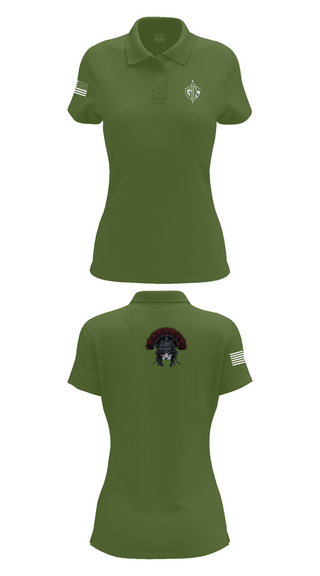 Womens Short Sleeve Performance Polo, HQ PLT, A CO, USDB BN (CORR), , Teamtime, Team time, sublimation, custom sports apparel, team uniforms, spirit wear, spiritwear, sports uniforms, custom shirts, team store, custom team store, fundraiser sports, apparel fundraiser