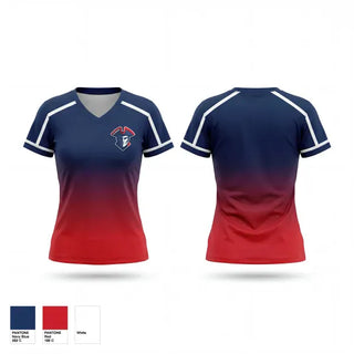 Womens Short Sleeve Vneck Shirt, East Oldham Middle School, Cheer, Teamtime, Team time, sublimation, custom sports apparel, team uniforms, spirit wear, spiritwear, sports uniforms, custom shirts, team store, custom team store, fundraiser sports, apparel fundraiser